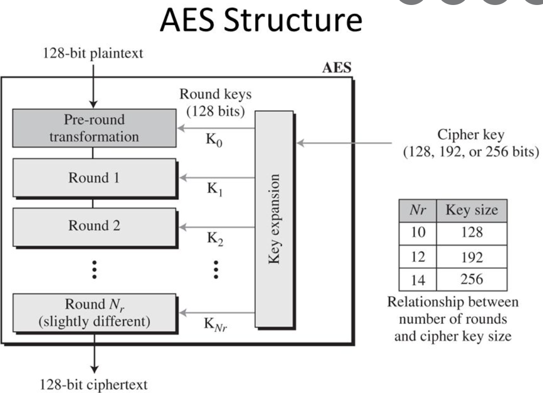 Screenshot of AES structure model 